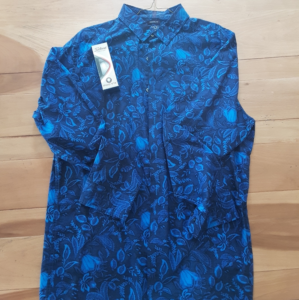 Mens Cam Newton by MADE button shirt, size XL.